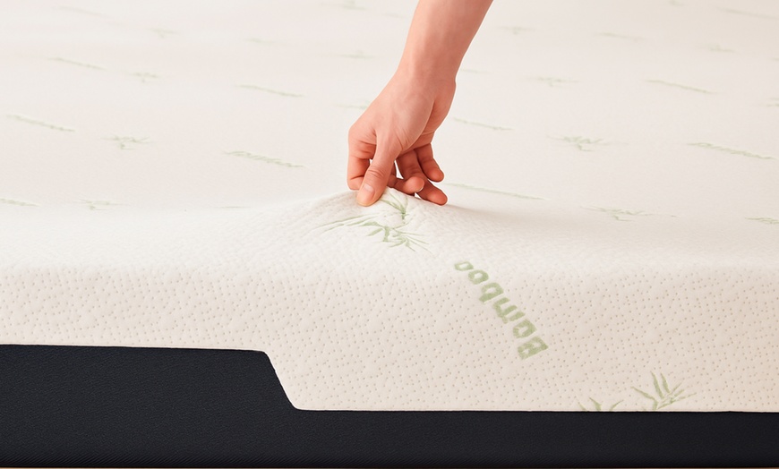 Image 3: SAMPUR Memory-Schaum-Matratze mit Bambusbezug