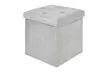 Puff cuadrado con tapizado de terciopelo con espacio para guardar cosas en su interior - Second Medium