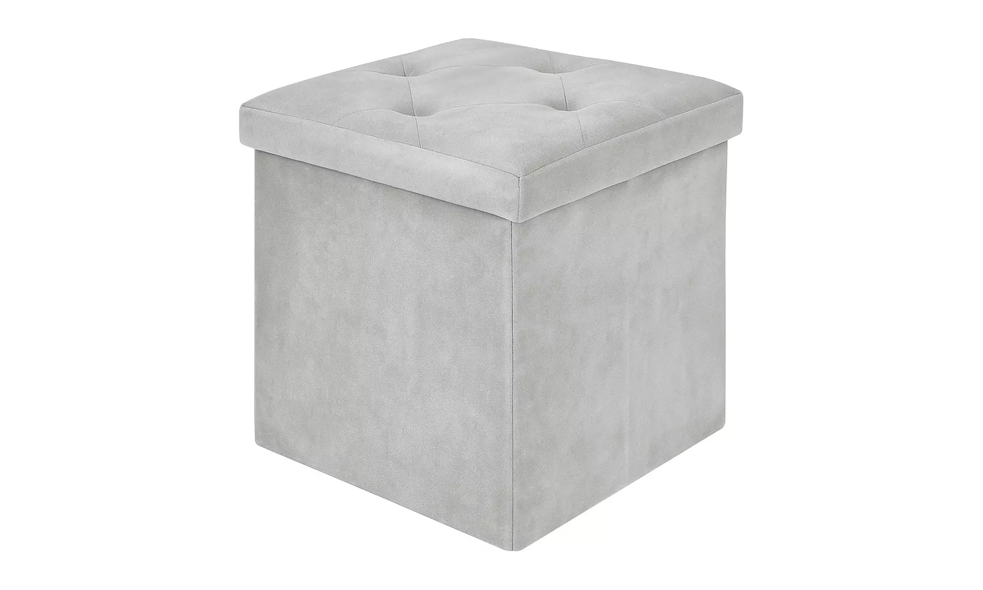 Puff cuadrado con tapizado de terciopelo