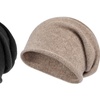 Image 12: 1x oder 2x Kaschmir Slouchy Beanie Strickmütze