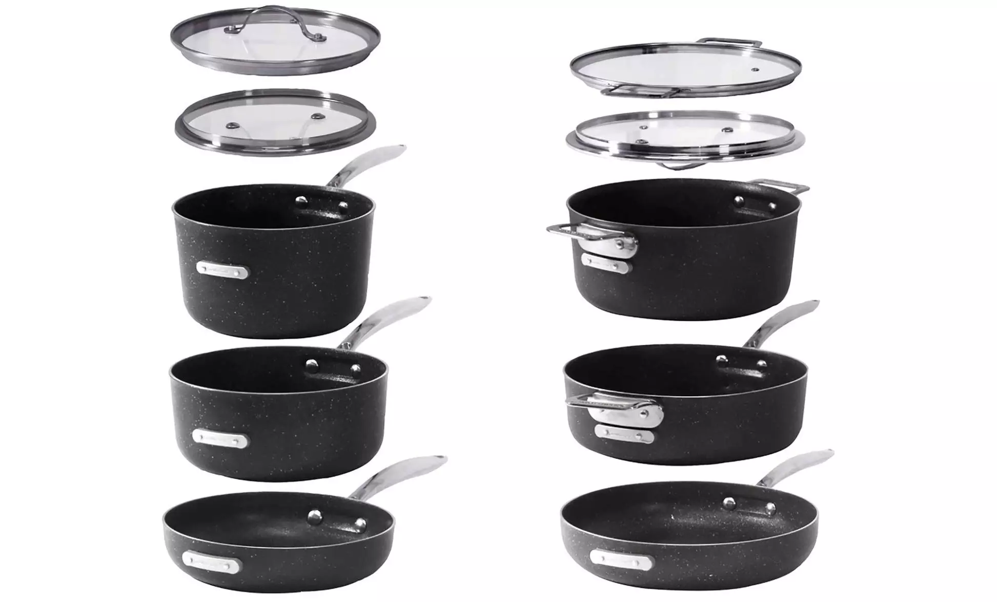 Granite Stone Diamond Space Saving StackMaster Cookware Set (10-Piece) - Second Medium