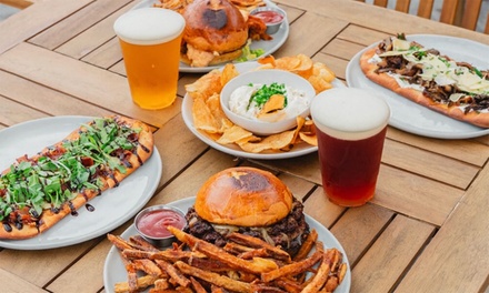 One 16oz Craft Beer and One Smash Burger for Outside Beer Garden - Stone Goat Restaurant and Brewery