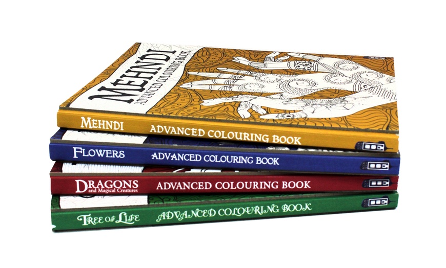 Image 3: Four Advanced Colouring Books