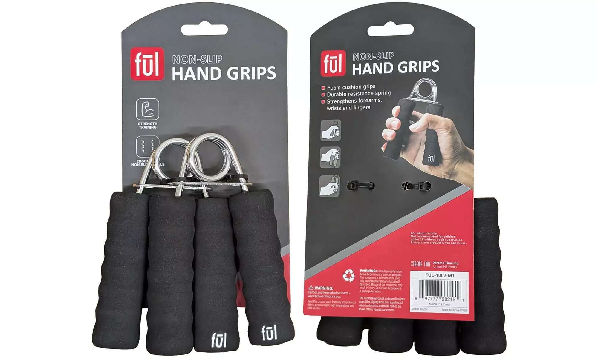 Ful Resistance Non-Slip Hand Grip Strengthener ( 2 Pack )