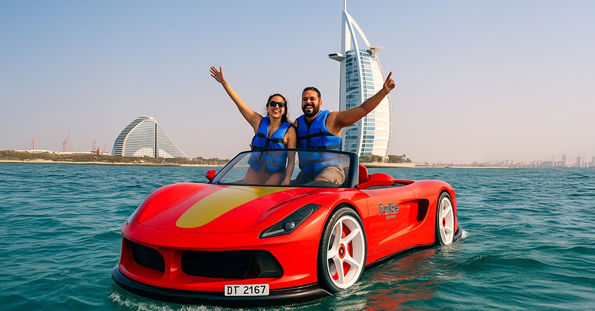 Thrilling Jet Car & Flyboard Adventures With Burj Al Arab Views Thrilling Jet Car & Flyboard Adventures With Burj Al Arab Views