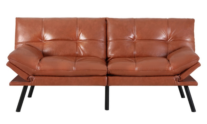 Image 3: Artiss 3 Seater Leather Recliner Lounge