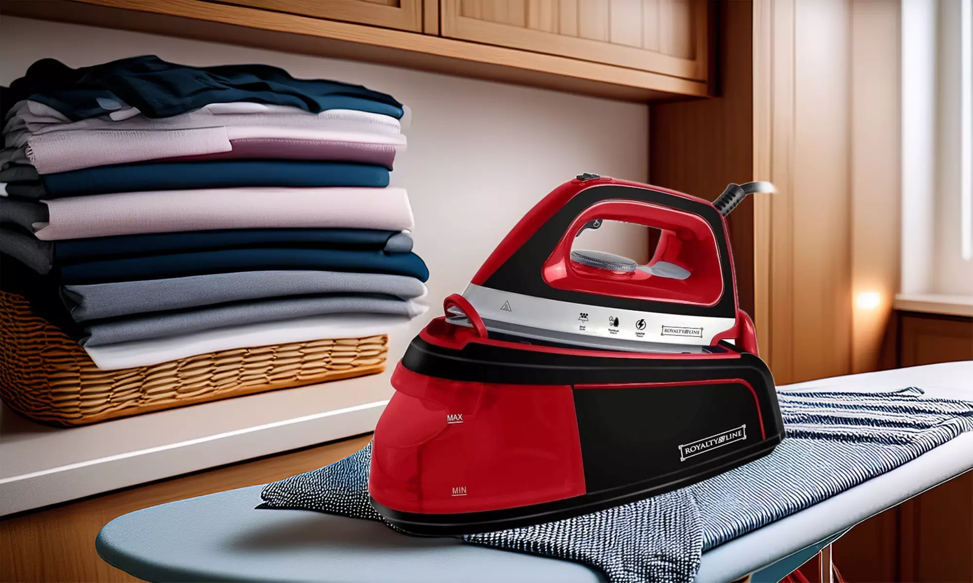 Centrale vapeur 2300 W rouge de Royalty Line