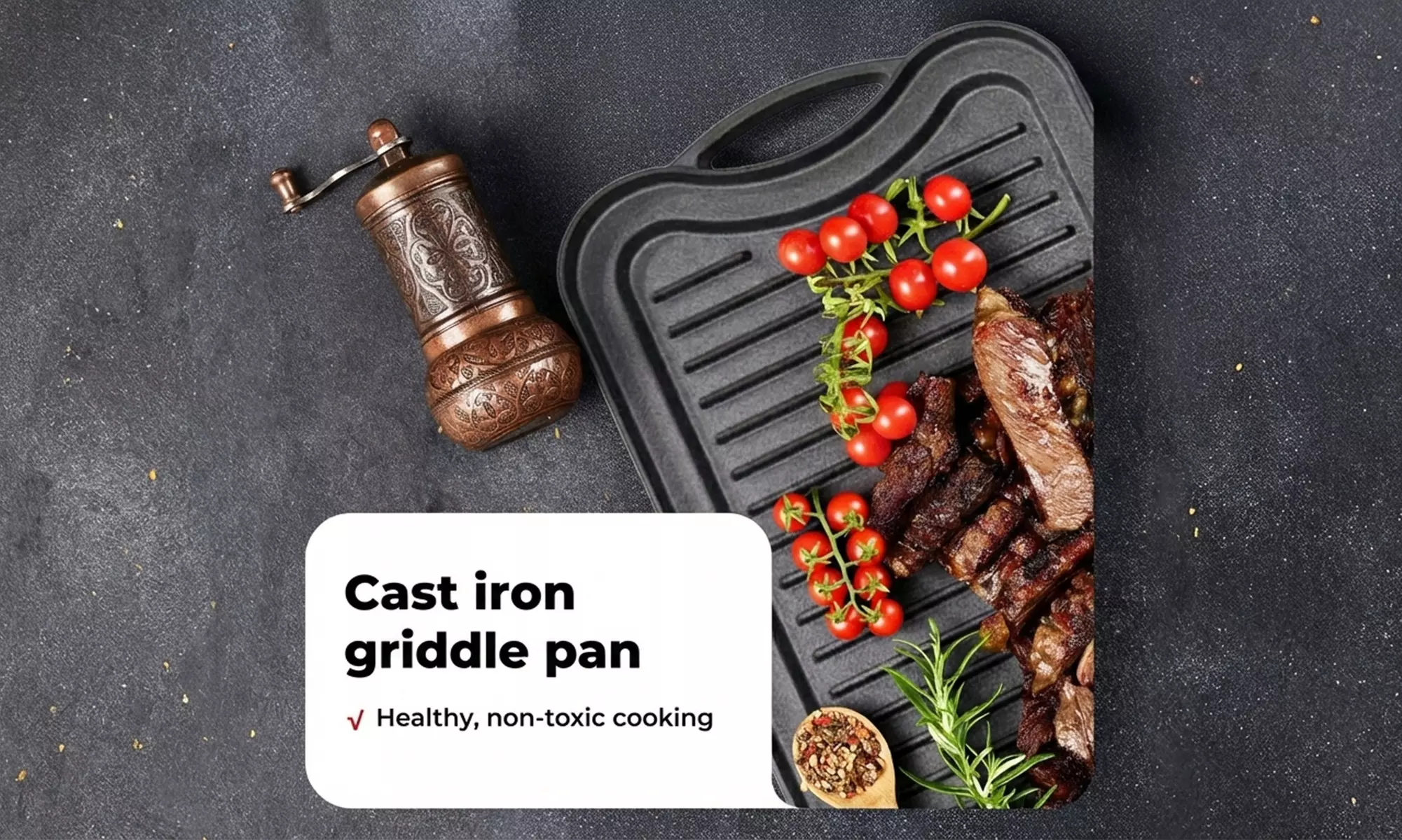 Toque Professional Cast Iron Cookware Collection
