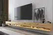 Mueble para TV suspendido en pared con luces led y módulos con estantes, con envío gratuito - Second Medium