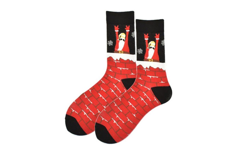 Image 5: Two or Four Pack Christmas Cotton Socks