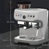 Image 5: HomCom Espresso Machine with 15 Grind Settings and a Steam Wand