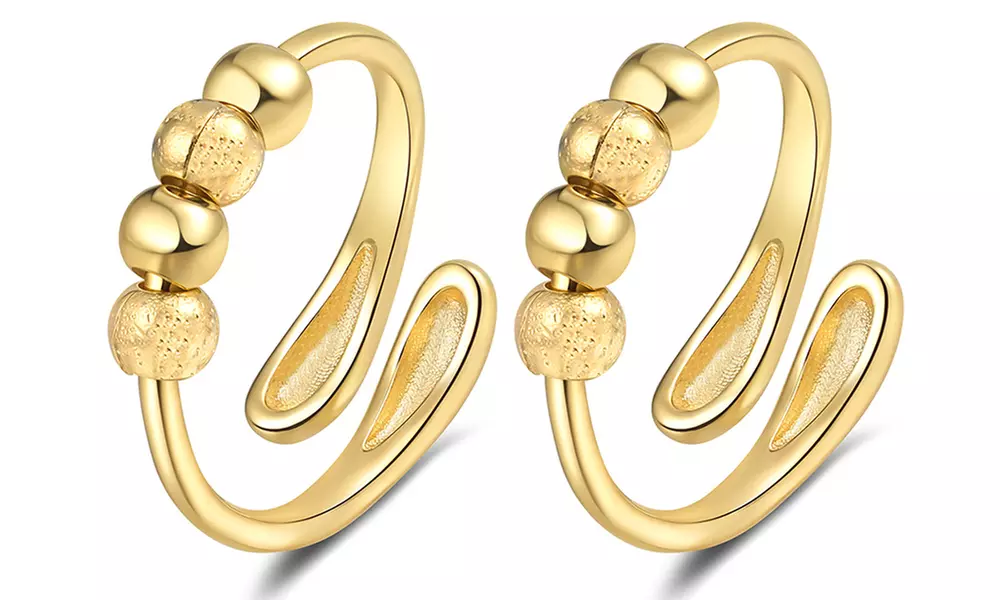 2 bagues tournantes réglables pour soulager l'anxiété