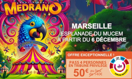 « La Légende de l’Oiseau Bleu » de Medrano : 1 place en Tribune Privilège / 06 décembre 2025 / 14h00 - « La Légende de l’Oiseau Bleu » du Grand Cirque Medrano à Marseille