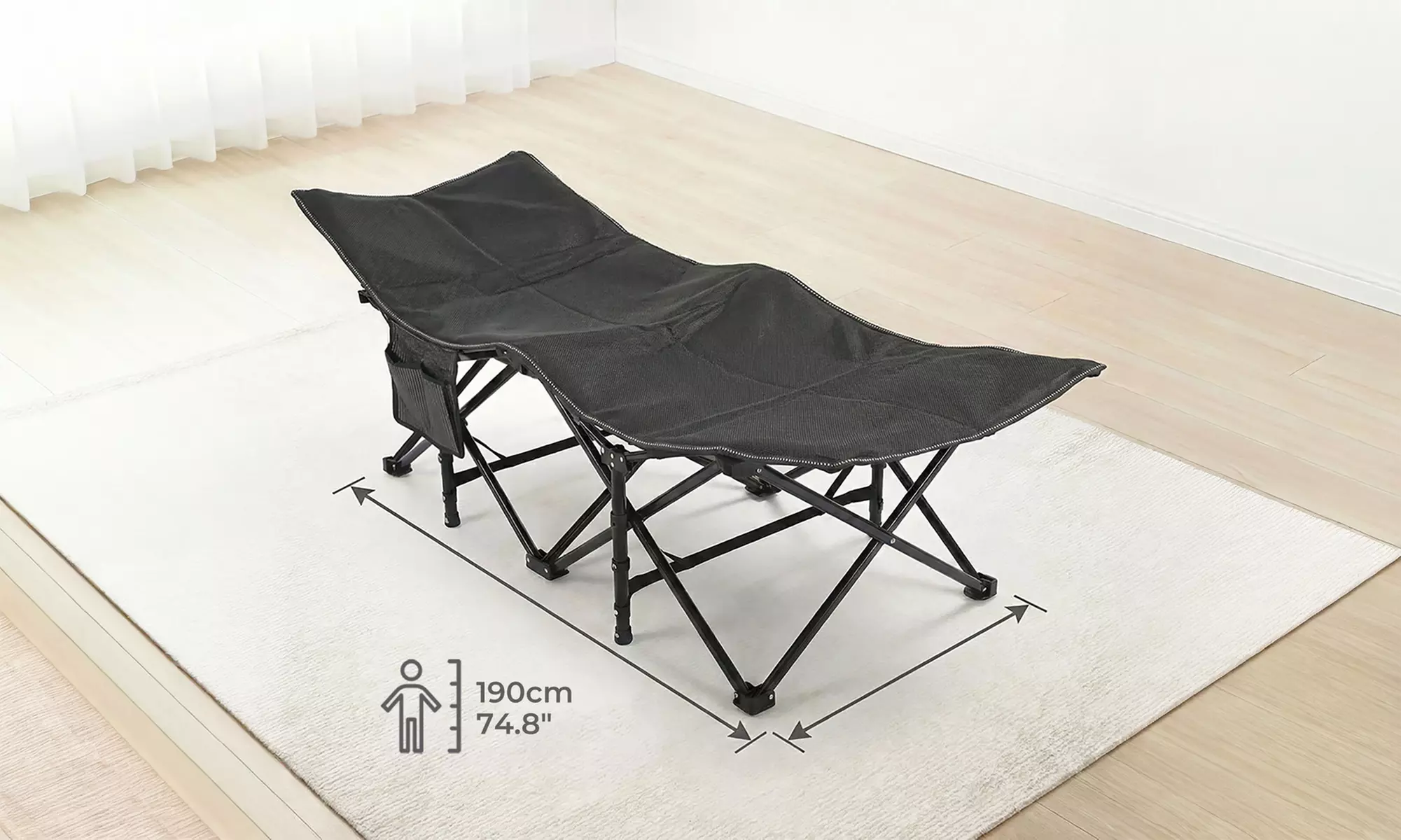 Levede Heavy Duty Portable Folding Camping Bed With Carry Bag