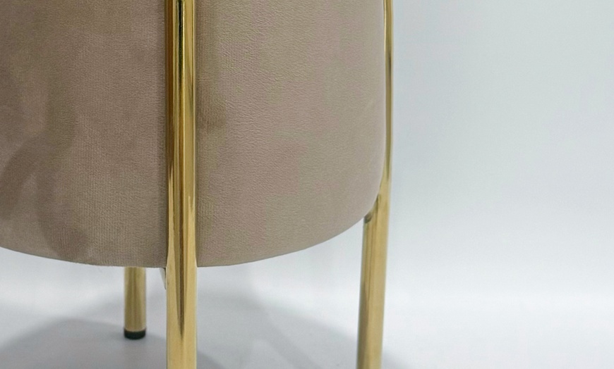 Image 14: Pouf en velours "Arturo" avec espace de rangement