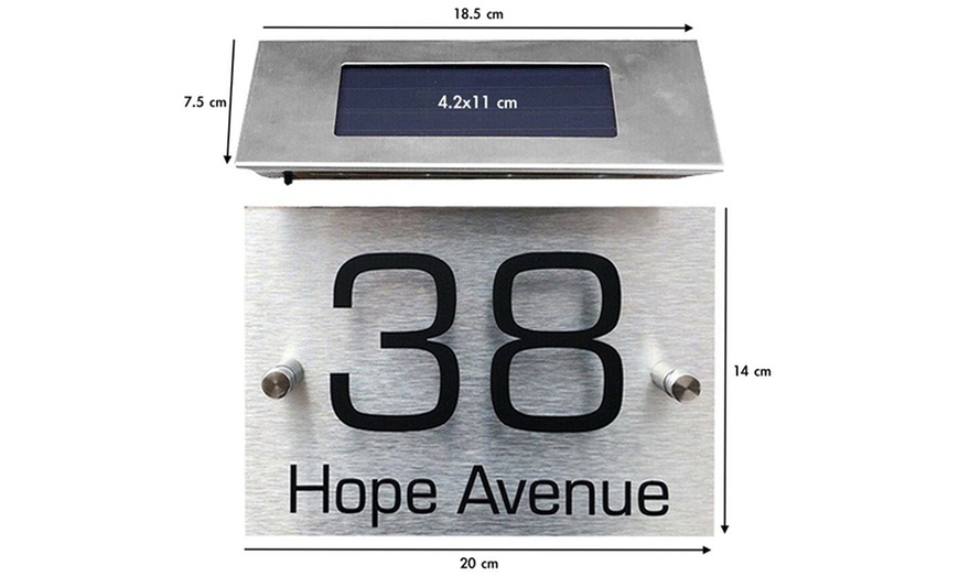 Image 6: Solar LED Lights House Door Signs