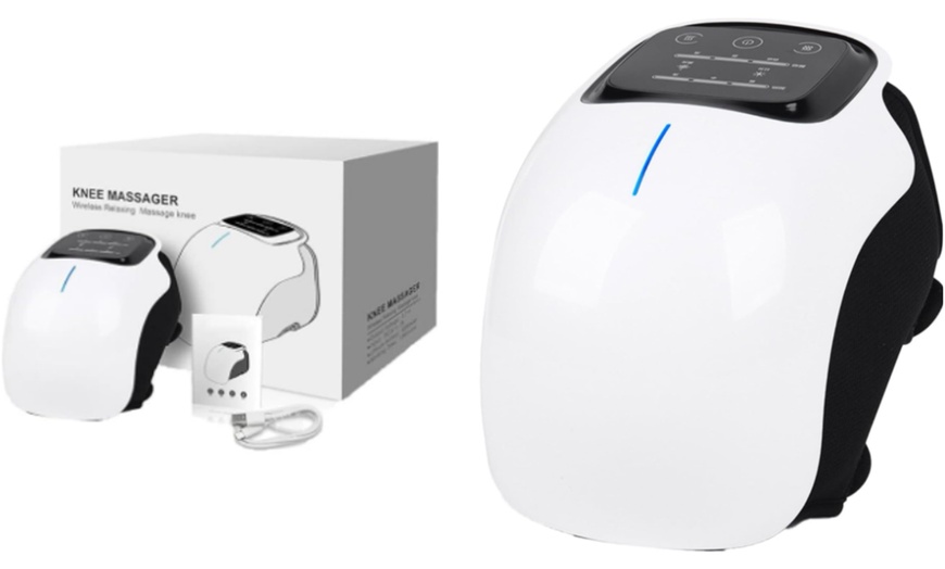 Image 4: 3-in-1 Heated Compression Knee Massager with Light Therapy