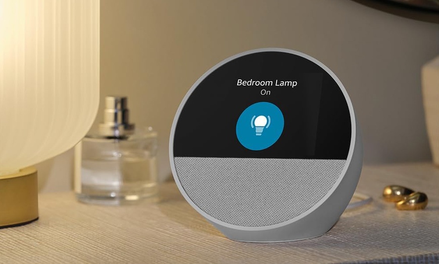 Image 6: New Amazon Echo Spot (2024) Smart Clock - Customisable Display, Vibrant Sound, Alexa