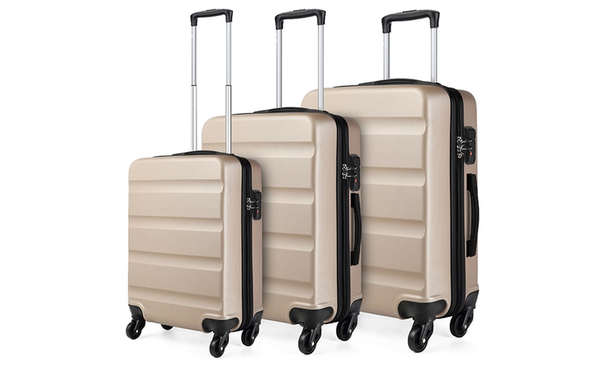 Image 15: Horizontal Design Hard Shell Suitcase Set with Combination Lock