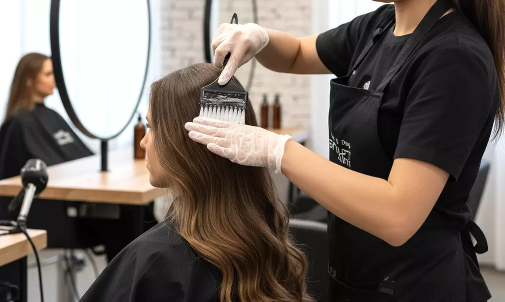 Melena suave y brillante: alisado de queratina orgánica con corte de puntas para 1 persona; ahorra hasta un 60% - Primary Image