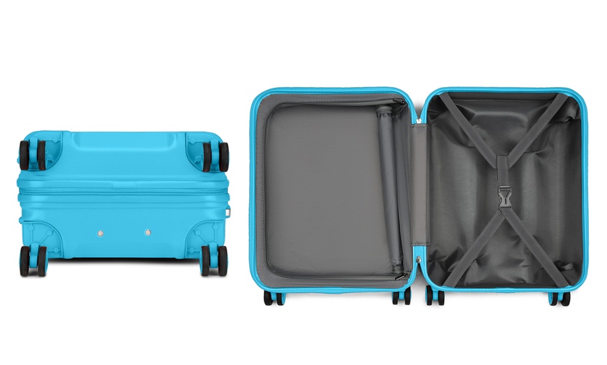 Image 12: KONO 9-Piece Travel Set Cabin Suitcase And Organizer Bags
