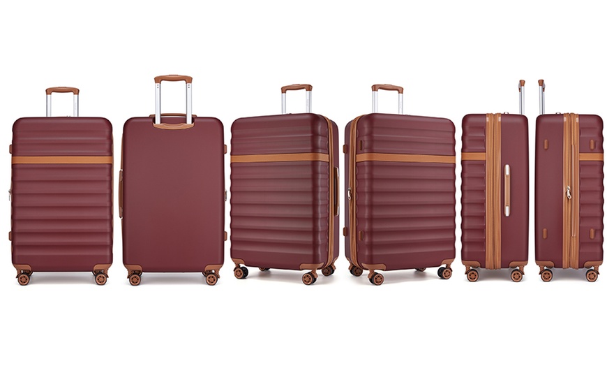 Image 7: Kono Hard Shell Suitcase One or 3-Piece Set