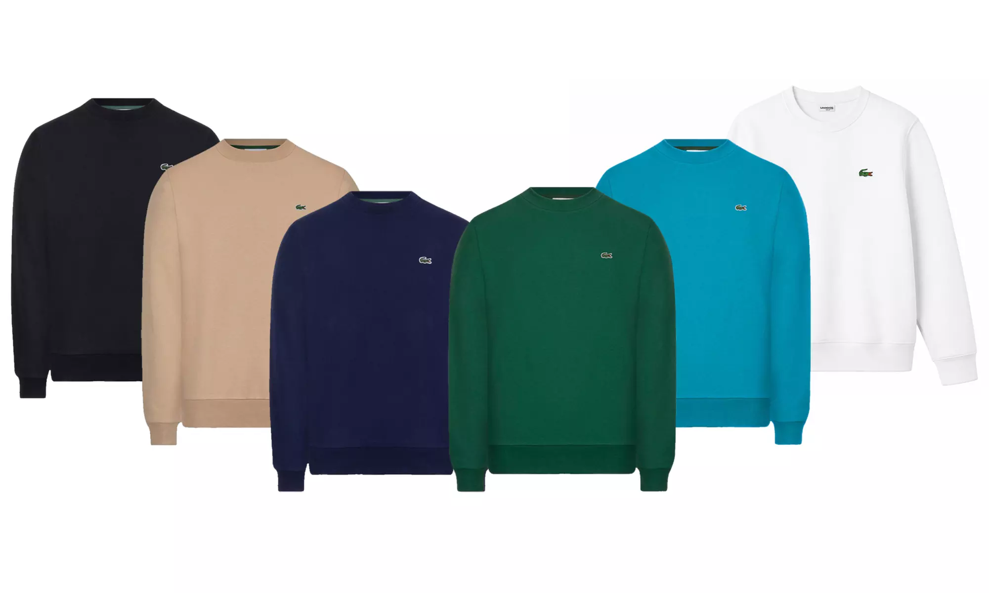 Sweatshirt Lacoste à col rond avec logo en molleton de coton, tailles et coloris au choix - Primary Image
