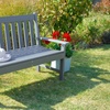 Image 2: Wood Effect Garden Bench in Dark Grey or Walnut