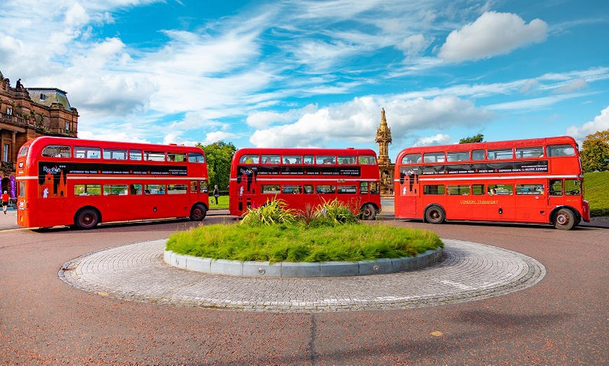 Image 9: Glasgow or Edinburgh Red Bus Bistro Tour w/ Afternoon Tea - 2, 3, or 4