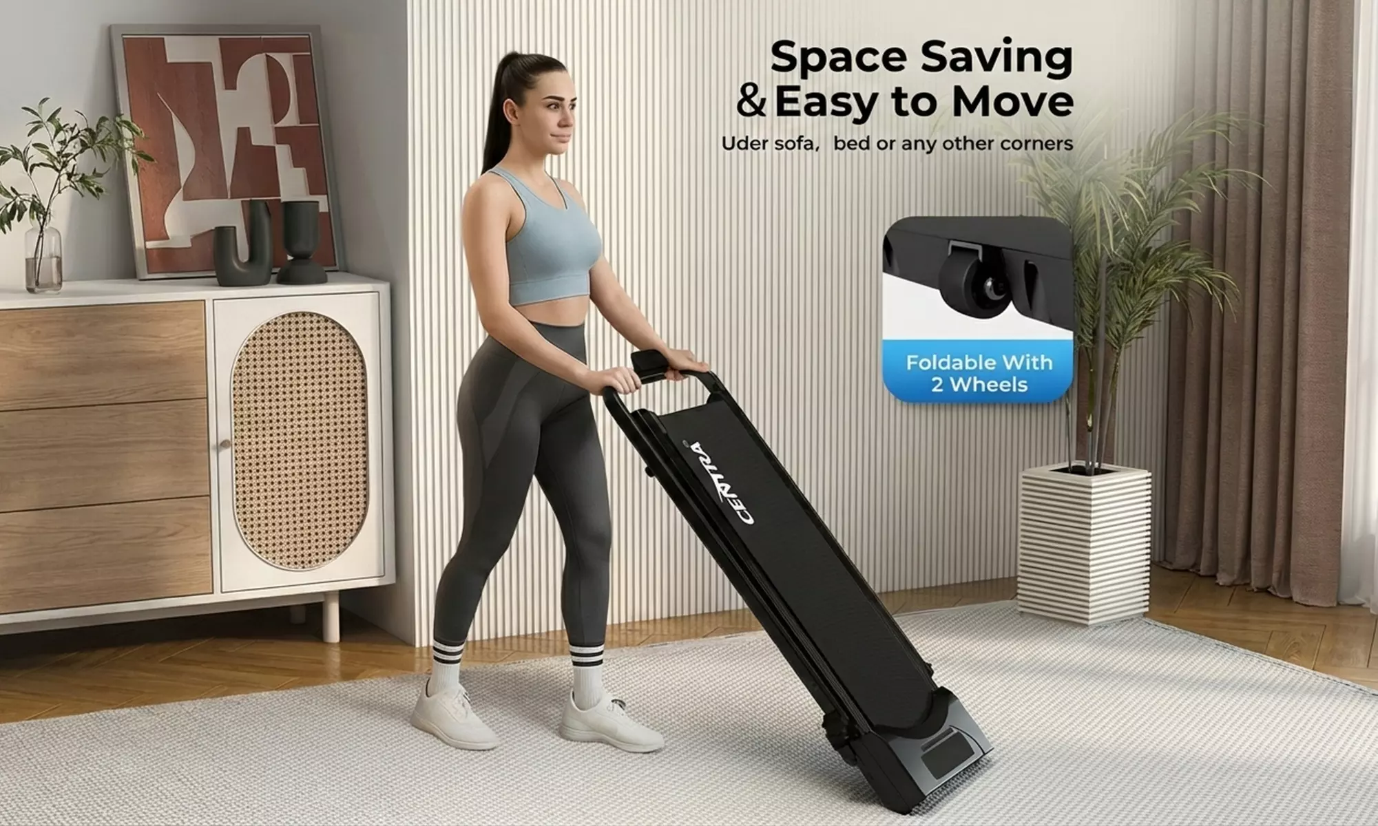 Centra Smart Foldable Home Treadmills With App Integration