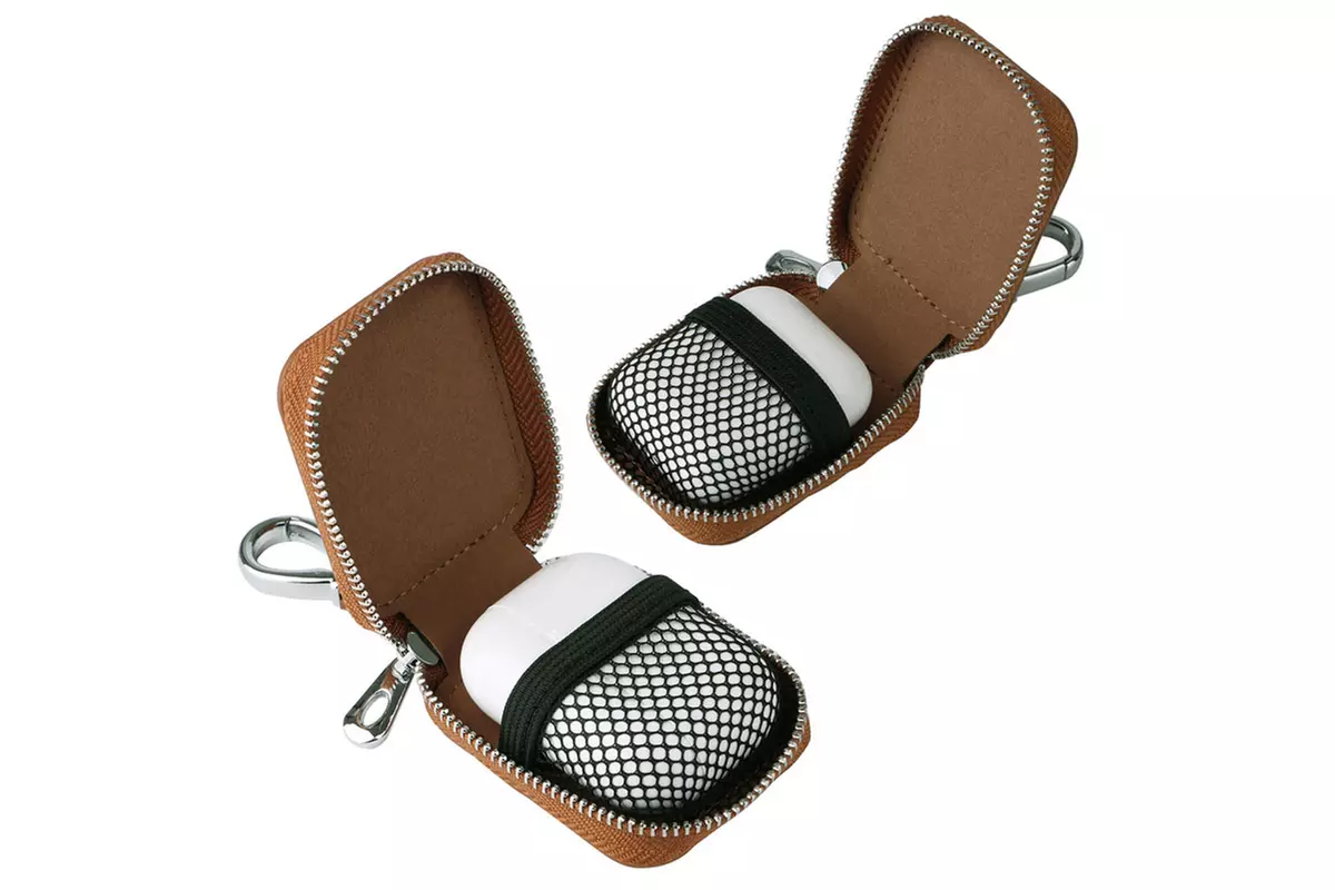 Universal AirPods Zipper Storage Pouch with Keychain