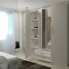 Image 12: Lucca Modern 4 Door Hinged Wardrobe with Mirror and Drawers