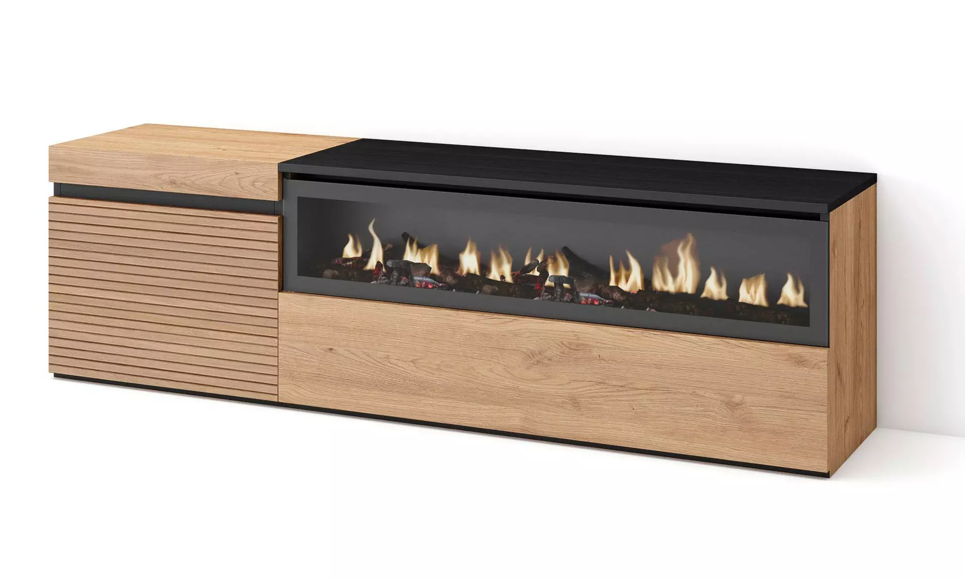 Meuble TV avec ou sans cheminée électrique LED