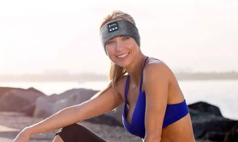 3-in-1: Schlafkopfhörer, Stirnband und Augenmaske