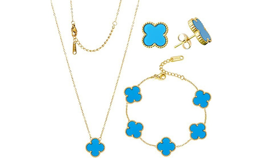 Image 7: Four-Leaf Clover Themed Jewellery Set 