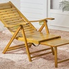 Image 3: Bamboo Foldable Adjustable Recliner Chair