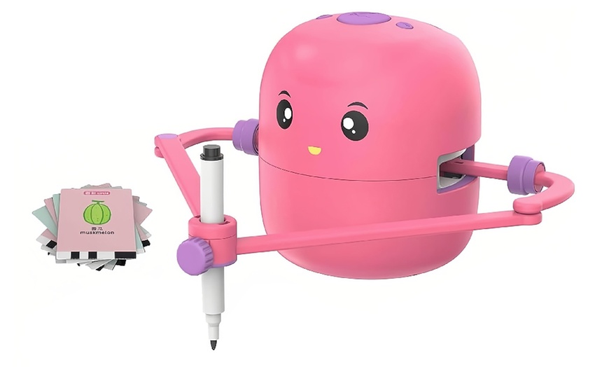 Image 1: Educational Drawing Robot for Kids with Word Cards and Voice