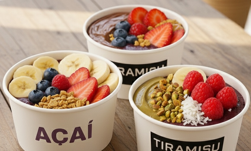 Image 1: Choice of Up to 4x 200g  Acai Bowl + Up to 2 Add Ons Per Bowl Up to 4