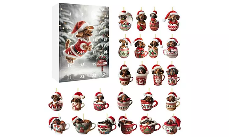 Dachshund Pendant Countdown Calendar