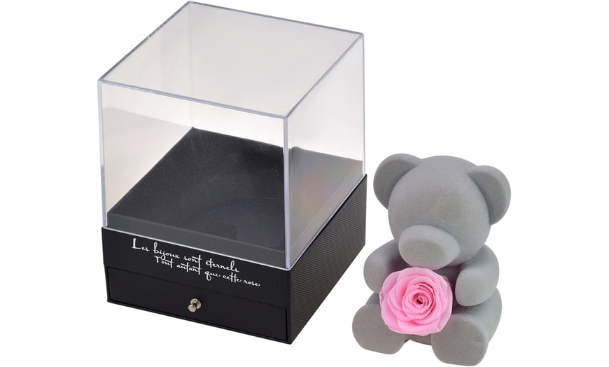 Image 7: Sieradendoos met teddybeer en echte roos van het merk SC Crystal