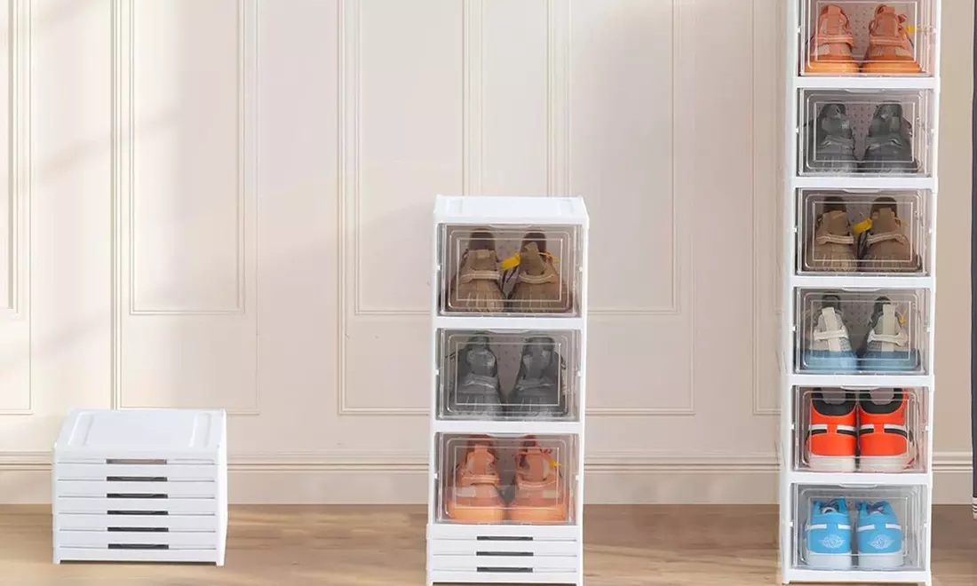 6 stapelbare Schuhboxen - Primary Image