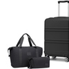 Image 14: Pack de maleta pequeña rígida, bolso de viaje expandible y neceser