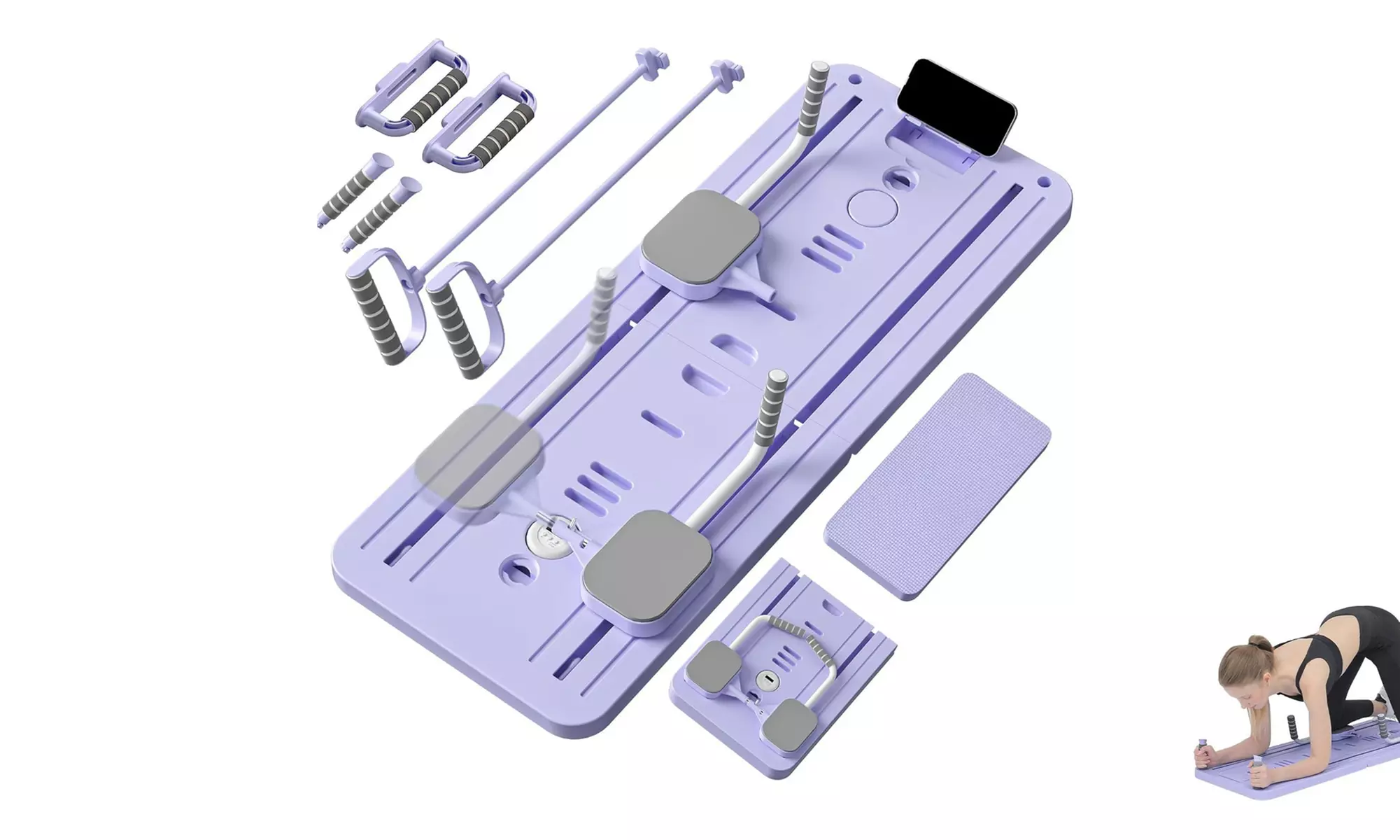 Multifunctional Foldable Pilates Reformer Home Fitness Board