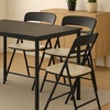 Image 4: Juego de 4 sillas plegables de metal con asiento de madera
