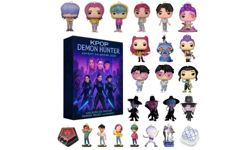 Image 3: K-Pop Demon Hunter-Inspired 2D Acrylic Pendent Advent Calendar