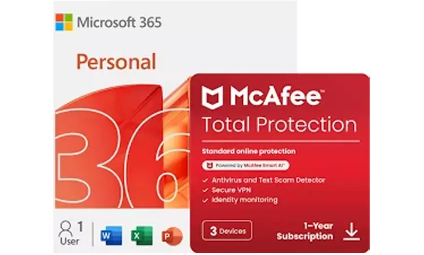 Image 2: Microsoft 365 Family of Personal met McAfee Total Protection: 1 jaar
