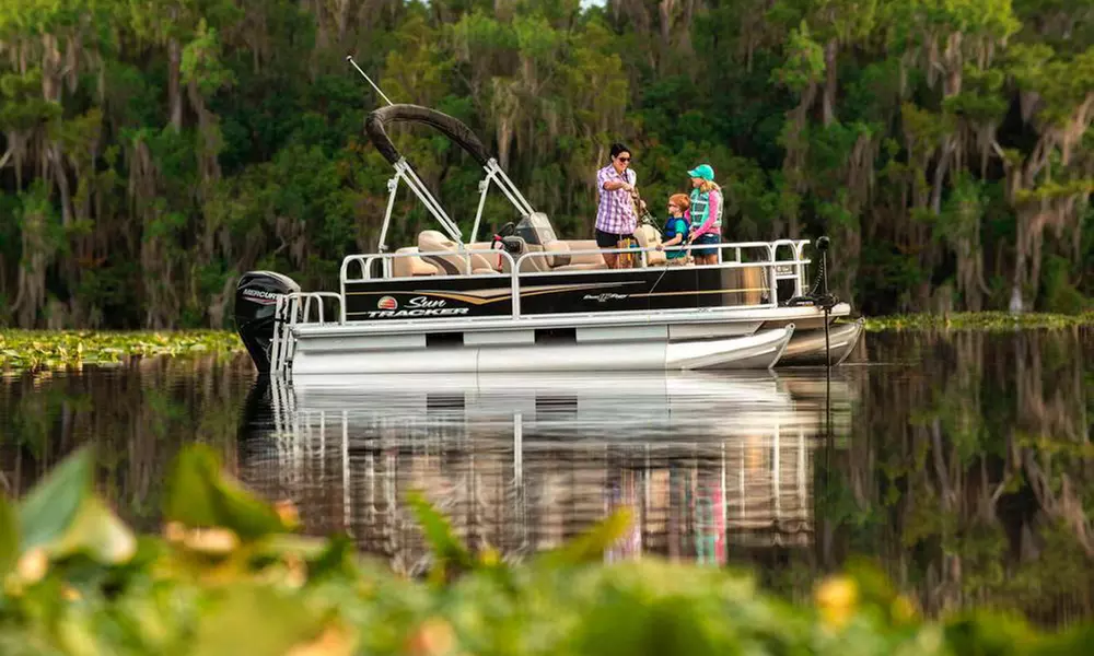 Embark on a 6 Hour or Full Day Pontoon Boat Rental for Up to 7
