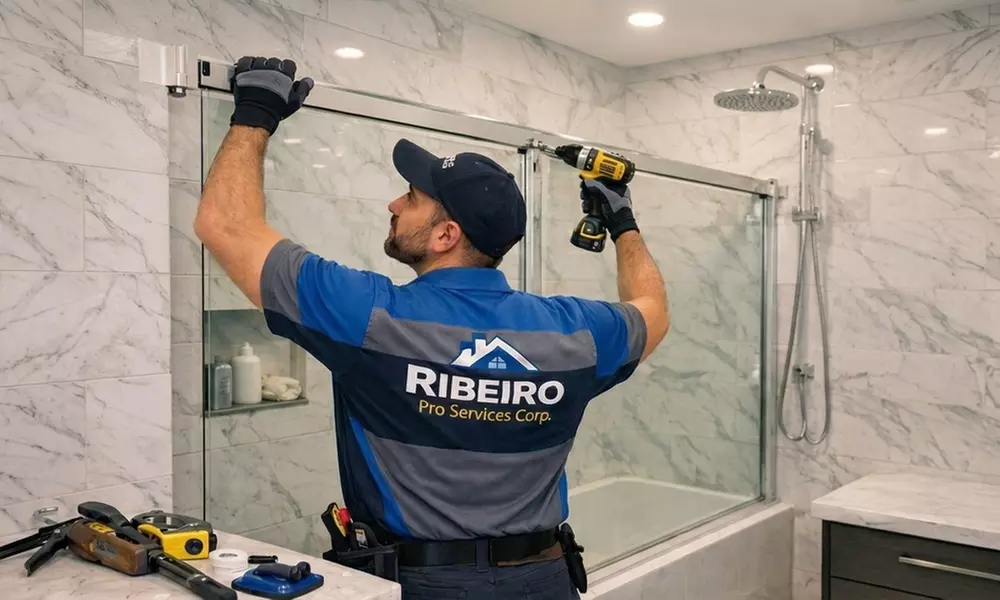 Get professional Renovation: Bathroom Shower Door Installation or Bathroom Vanity Install(Up to 80% Off) - Primary Image