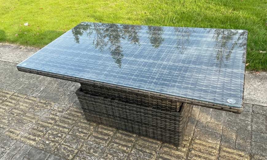 Image 2: Fimous 10 Seater Rattan-Effect Garden Furniture Set