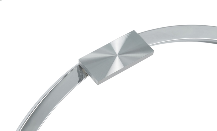 Image 5: Isabella Round Tempered Glass Coffee and Lamp or Side Table 